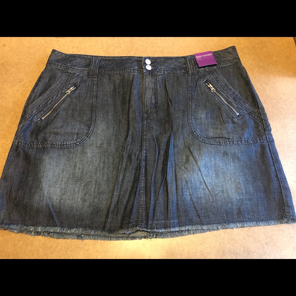 size 20 Denim Skort - Lane Bryant